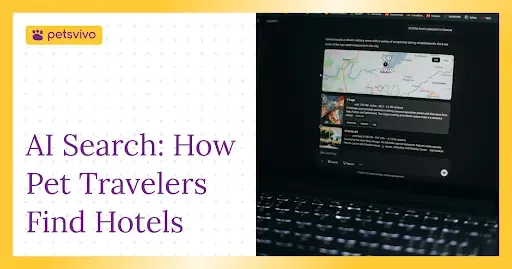GPS navigation map on a digital device, representing how travelers use AI tools to search for pet-friendly hotels